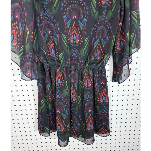 Alice + Olivia 'Lyla' Ombre Deco Print Chiffon Blouson Dress S - Picture 5 of 9